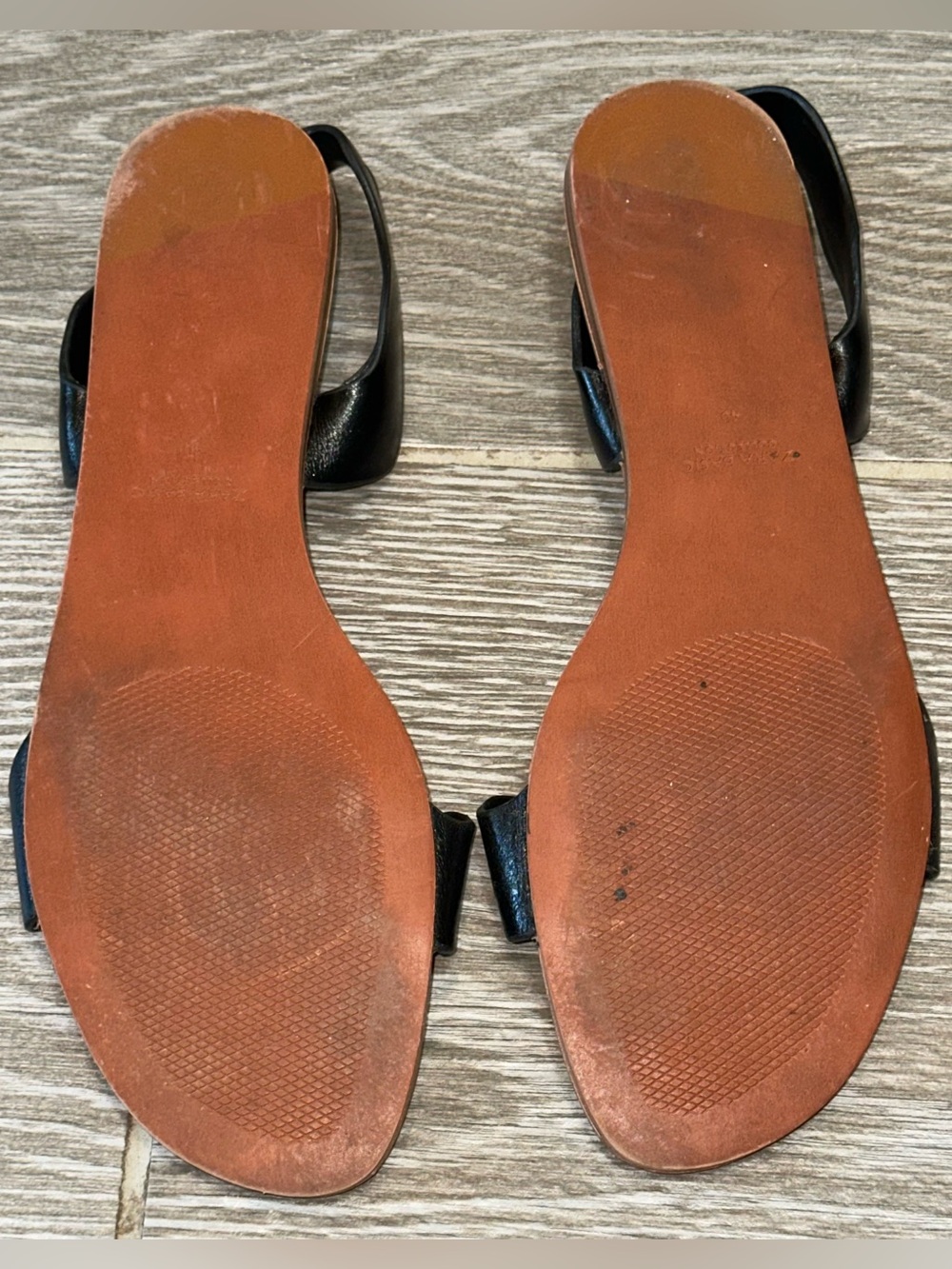 Zara Basic Collection Black Scalloped Slingback Women’s 40 (9 US) Flat Sandals - Picture 10 of 10